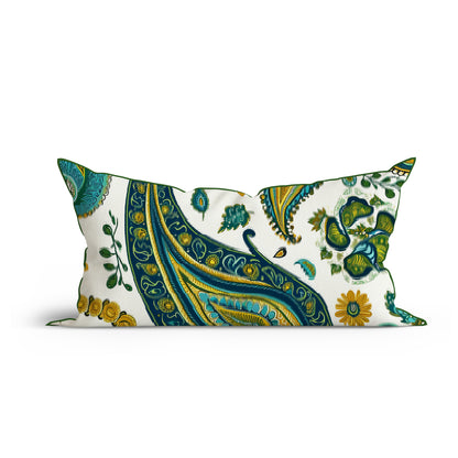 Bohemian Paisley Dream Printed Sofa Cushion Cover Set with Piping - Adore India