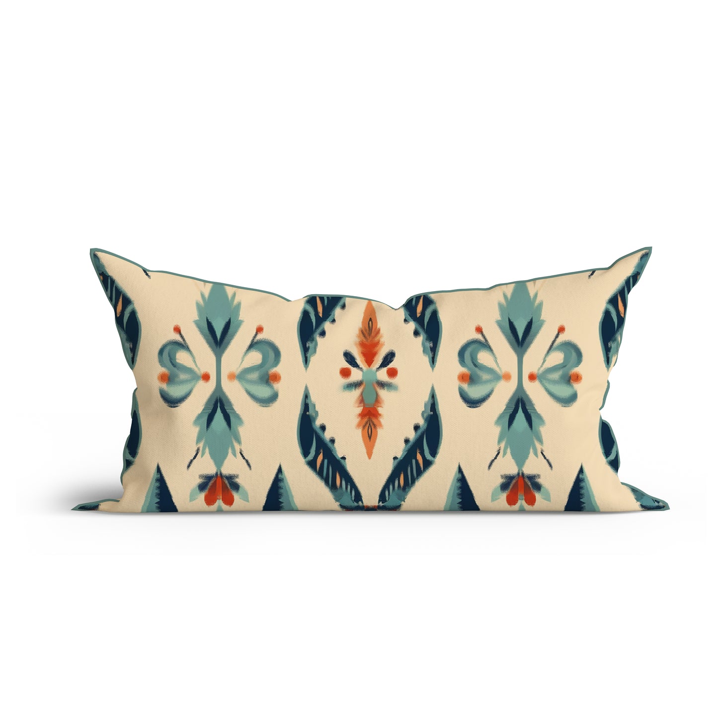 Bohemian Xenon Fusion Printed Sofa Cushion Cover Set with Piping - Ador India