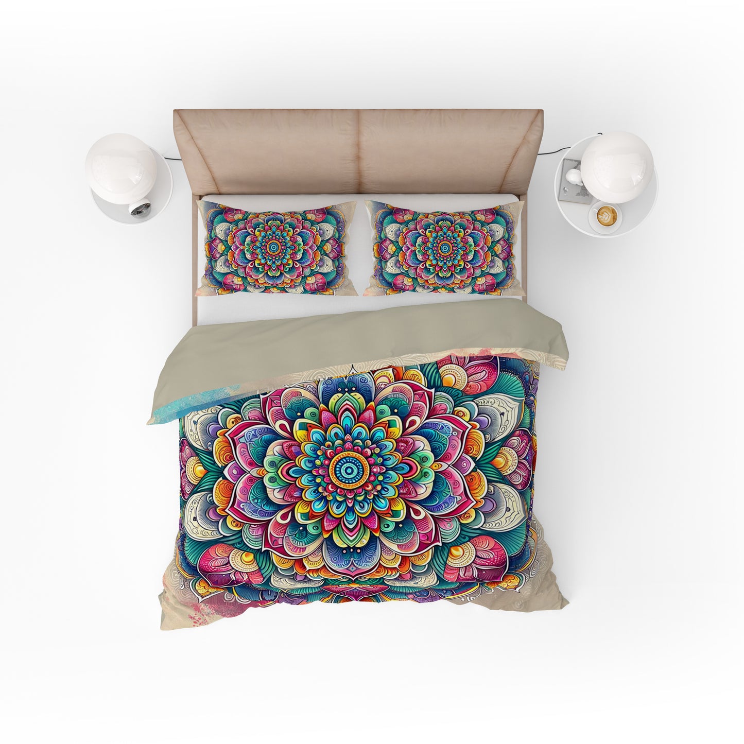 Bohemian Bloom Colourful Reversible Quilt Cover Duvet Cover Set