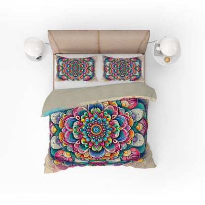 Bohemian Bloom Colourful Reversible Quilt Cover Duvet Cover Set