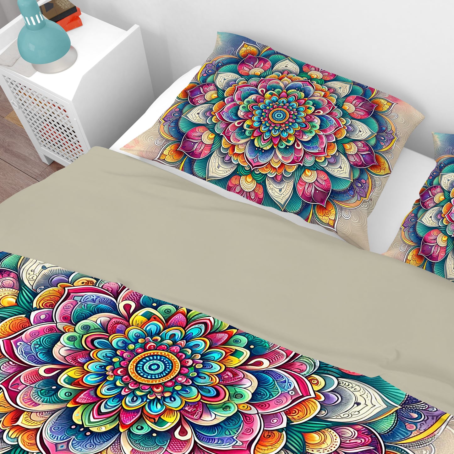 Bohemian Bloom Colourful Reversible Quilt Cover Duvet Cover Set