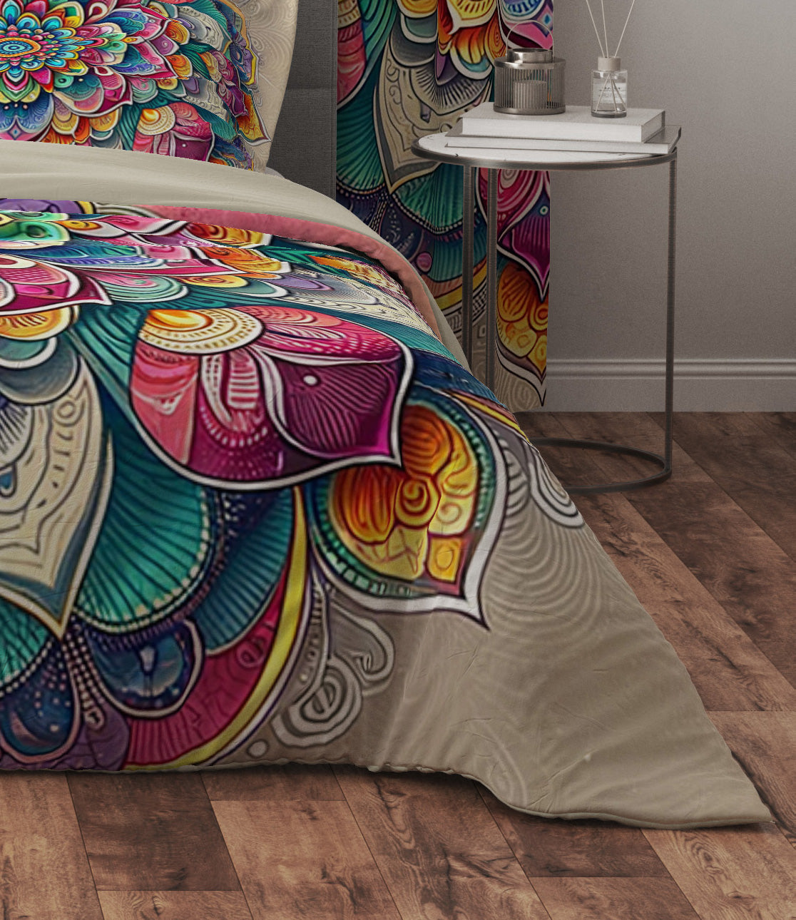 Bohemian Bloom Colourful Reversible Quilt Cover Duvet Cover Set