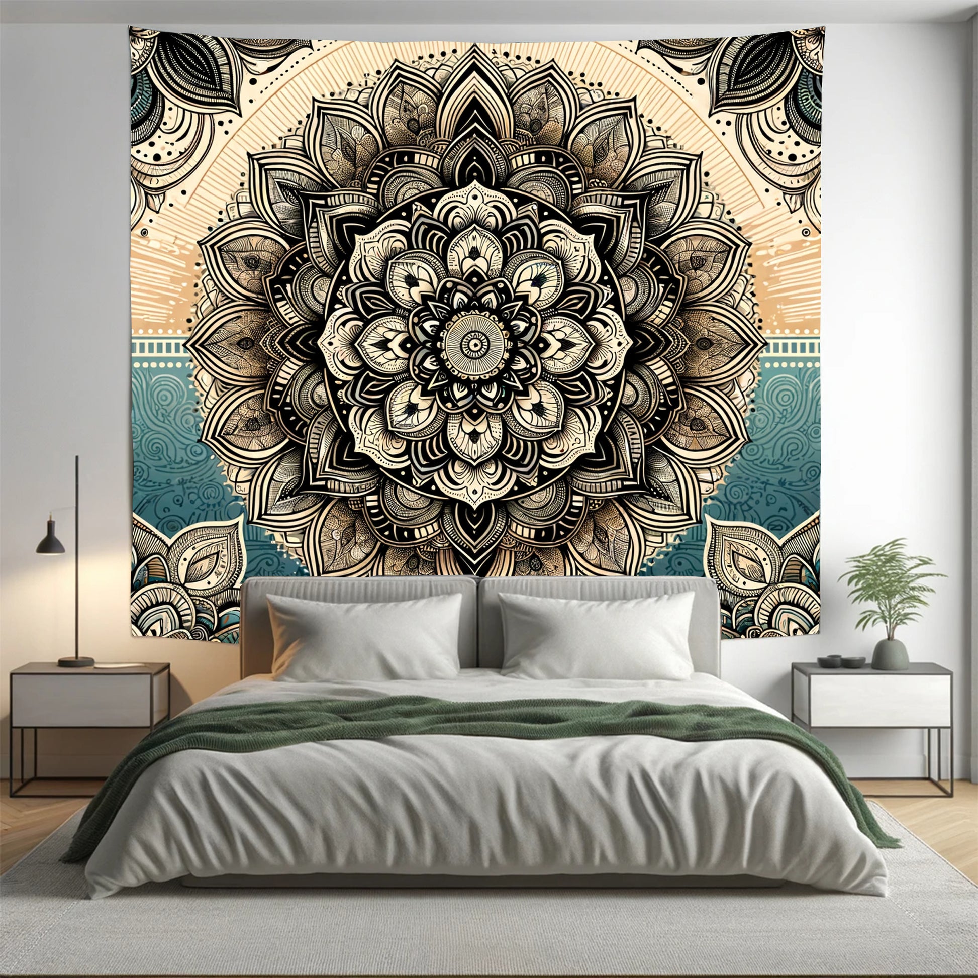 Bohemian Brilliant Touch Indian Mandala Tapestry Psychedelic Wall Hanging Boho Decor - Adore India   