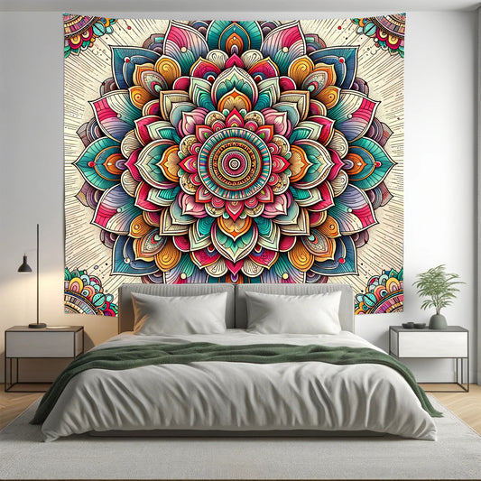 Bohemian WonderLand Indian Mandala Tapestry Psychedelic Wall Hanging Boho Decor - Adore India   