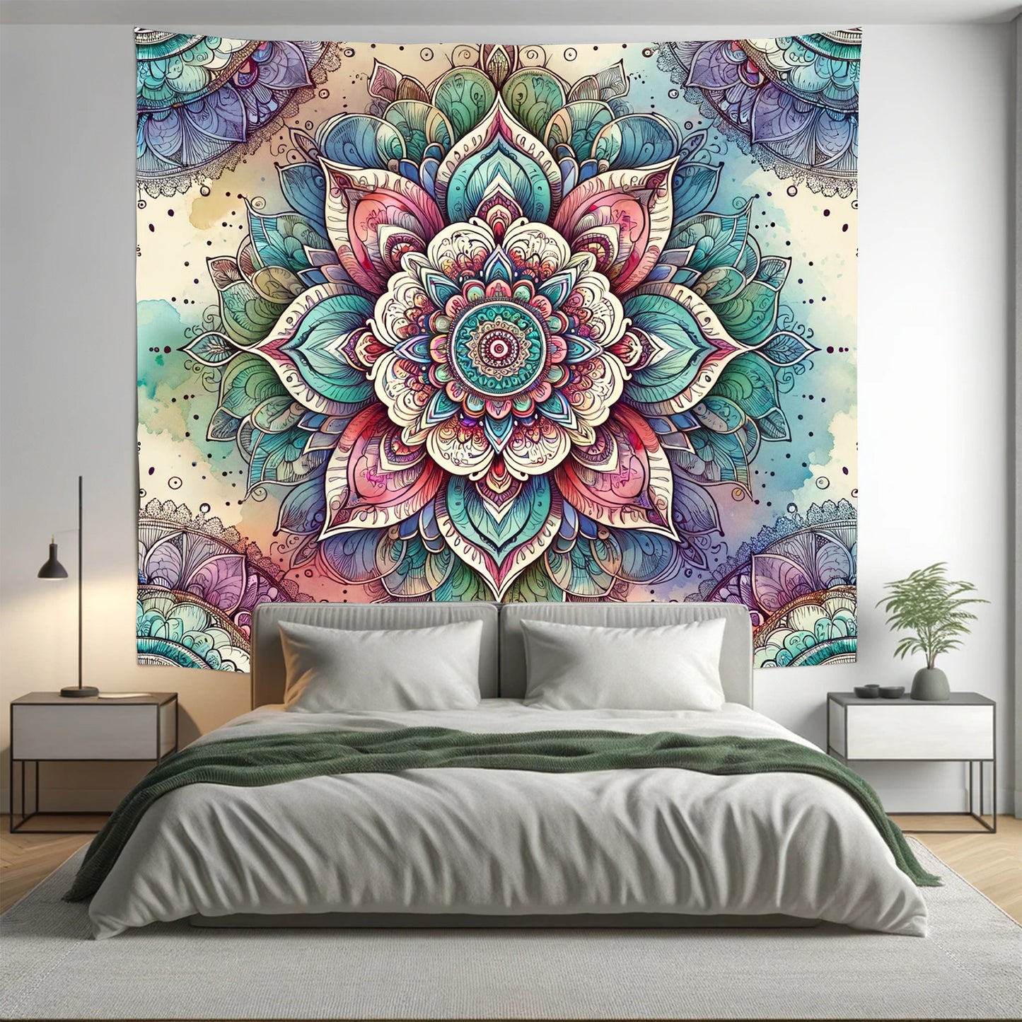 Bohemian Strong Spirit Indian Mandala Tapestry Psychedelic Wall Hanging Boho Decor - Adore India   