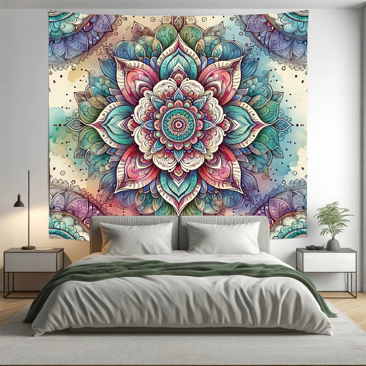 Bohemian Strong Spirit Indian Mandala Tapestry Psychedelic Wall Hanging Boho Decor - Adore India   