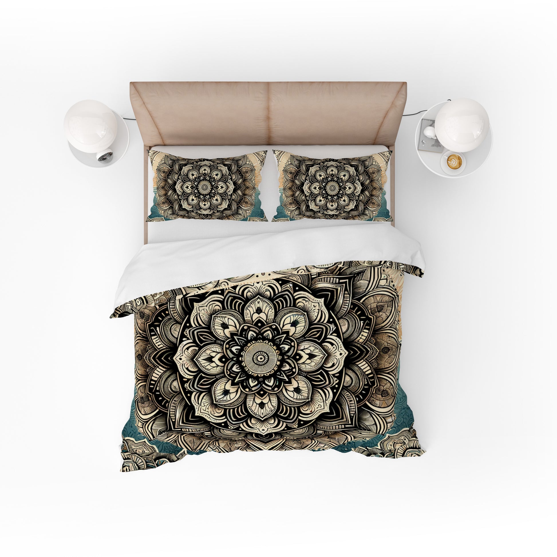 Bohemian Brilliant Touch Indian Mandala Reversible Quilt Cover Duvet Cover Set - Adore India   