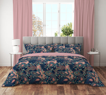 Pink Paisley Bliss Quilt Cover Set - Stylish Comfort for Dreamy Nights King Size