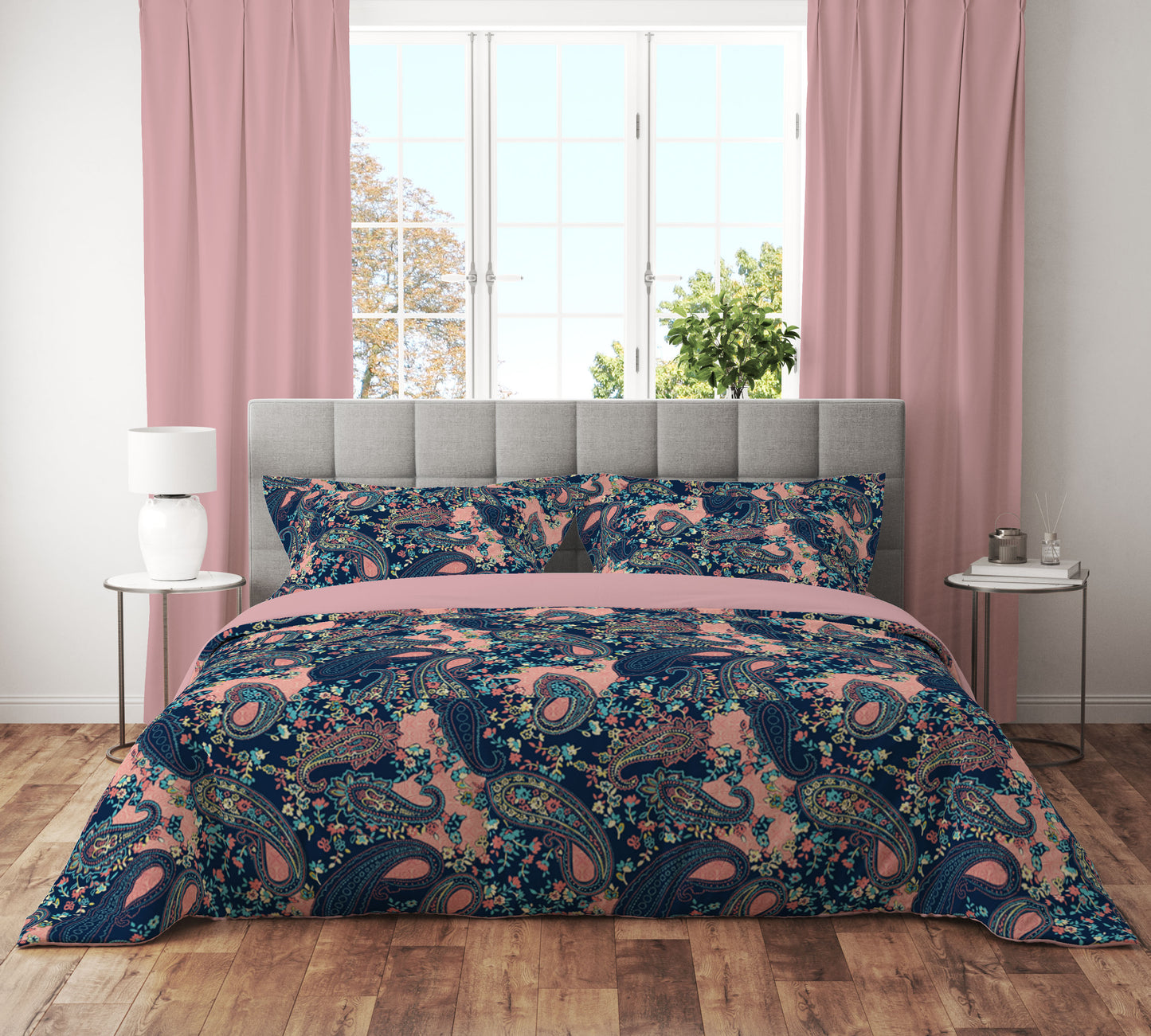 Pink Paisley Bliss Quilt Cover Set - Stylish Comfort for Dreamy Nights