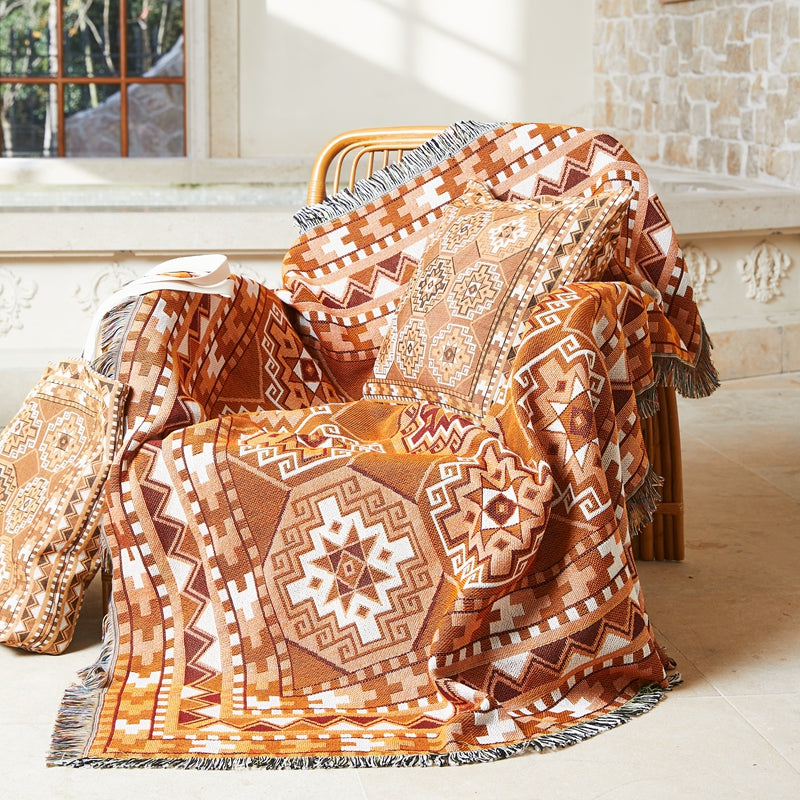 Kocha Bohemian Cotton Picnic Rug Blanket Tapestry - Adore India   