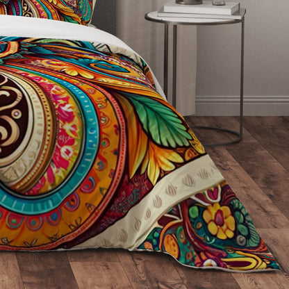 Bohemian WonderLand Indian Mandala Reversible Quilt Cover Duvet Cover Set - Adore India   