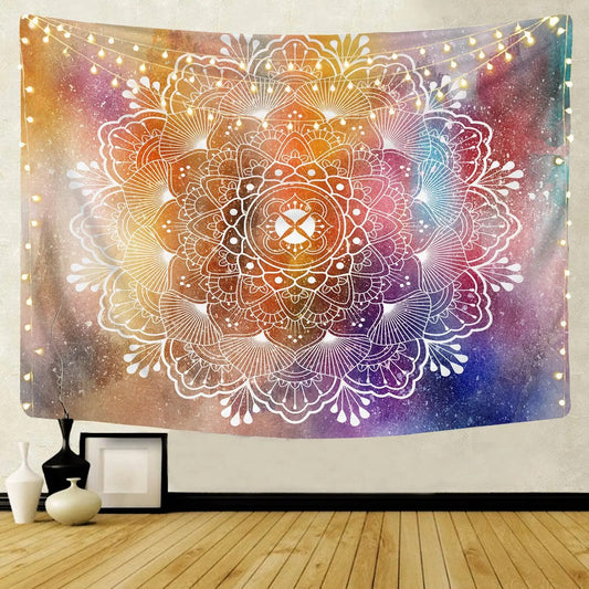 Indian Mandala Tapestry Psychedelic Passion Multi Wall Hanging Boho Decor - Adore India   