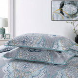 Bohemian Royal Beige Mint Cotton 3 Piece Bedspread Embroidery Bedding Set