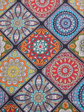 Bohemian Mandala Chakra Cotton 3 Piece Bedspread Embroidery Bedding Set