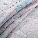Animal Print Patchwork Cotton 3 Piece Bedspread Bedding Set Quilt