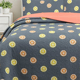 Bohemian Lemon Cotton 3 Piece Bedspread Embroidery Bedding Set