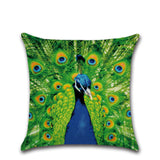 Peacock Printed Throw Pillow Case Cushion Cover