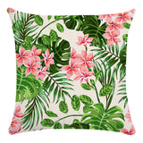 Tropical Flower Bird Printed Super Soft Pillowcase Cushion Cover
