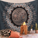 Good Luck Lotus Indian Mandala Tapestry Psychedelic Wall Hanging Boho Decor