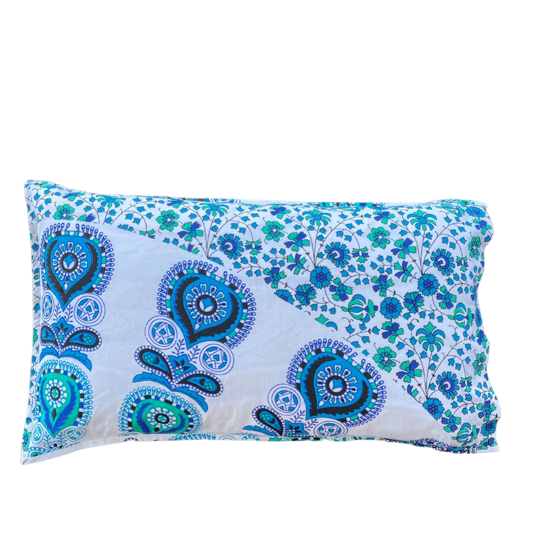 Harmony Blue Cotton Mandala Pillow Set 2Pcs