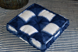 Indigo Tie and Dye Square Floor Cushion