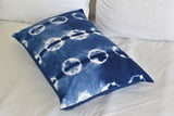 Hand Made Indigo Tie and Dye Dot Pillow Cover