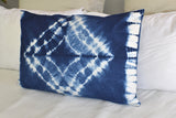 Hand Made Indigo Tie and Dye Star Pillow Cover