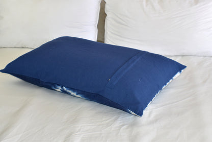 Hand Made Indigo Tie and Dye Star Pillow Cover - Adore India   