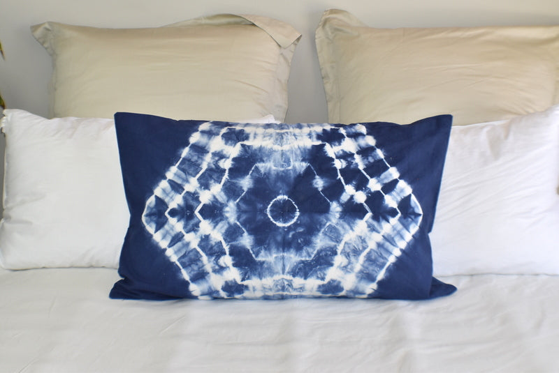 Hand Made Indigo Tie and Dye Galaxy Pillow Cover - Adore India   