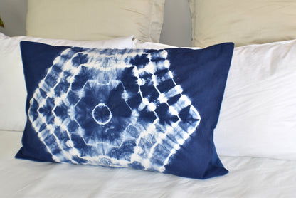 Hand Made Indigo Tie and Dye Galaxy Pillow Cover - Adore India   