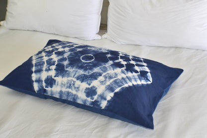 Hand Made Indigo Tie and Dye Galaxy Pillow Cover - Adore India   