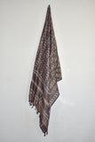 Brown Viscose Hand Dyed Printed Scarf
