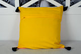 Orange Emboidery Cushion Cover