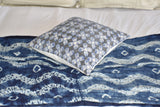 Indigo Hybrid Block Print Cotton Dari Cushion Cover 45cm