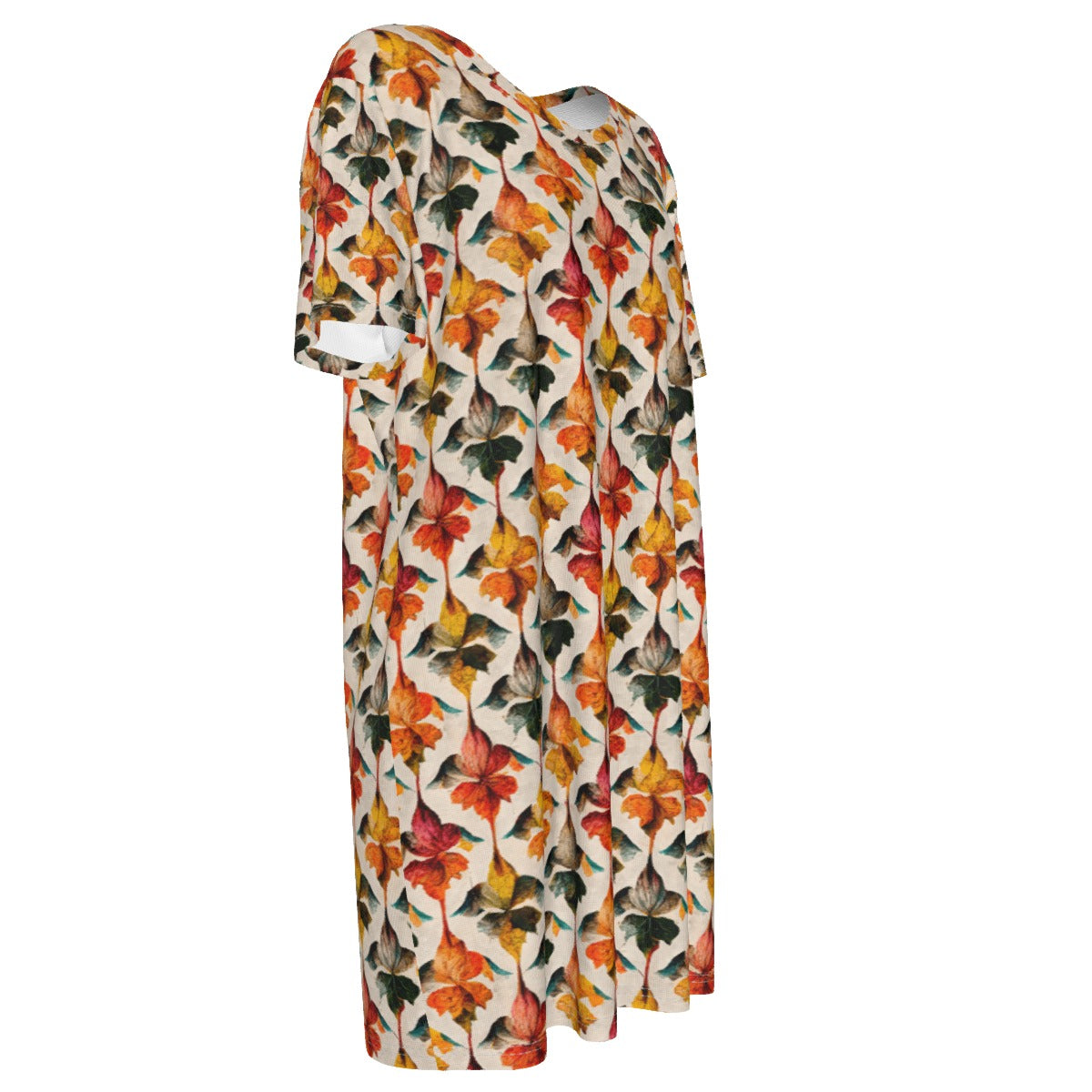 Marine Watercolour Floral Cotton Bohemian Women Dress  - Adore India   