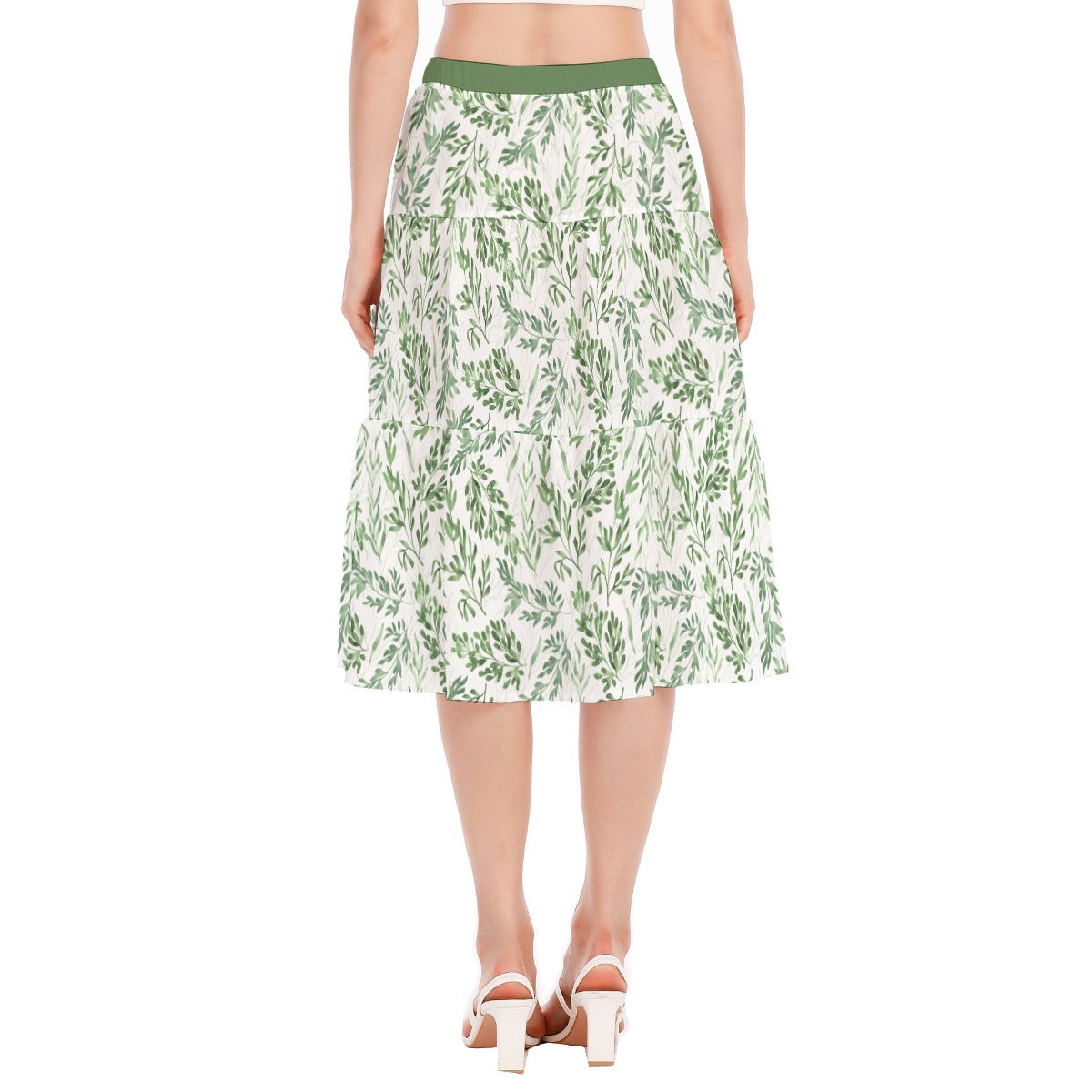 Bohemian Wild Floral Printed Women's Pleated Chiffon Skirt - Adore India   