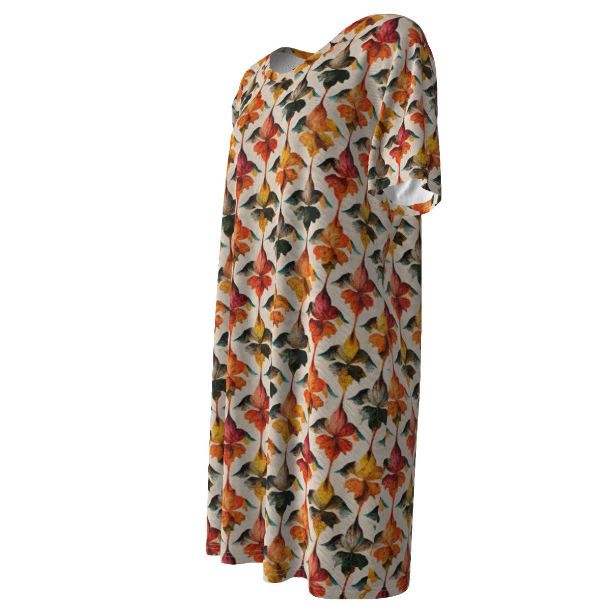 Marine Watercolour Floral Cotton Bohemian Women Dress  - Adore India   