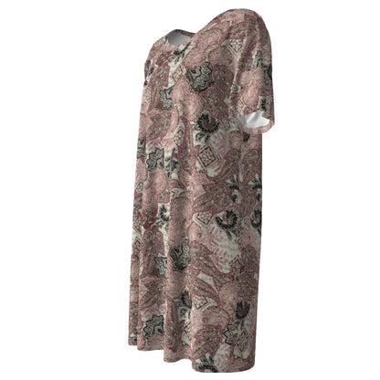 Pink Paisley Harmony Cotton Bohemian Women Dress