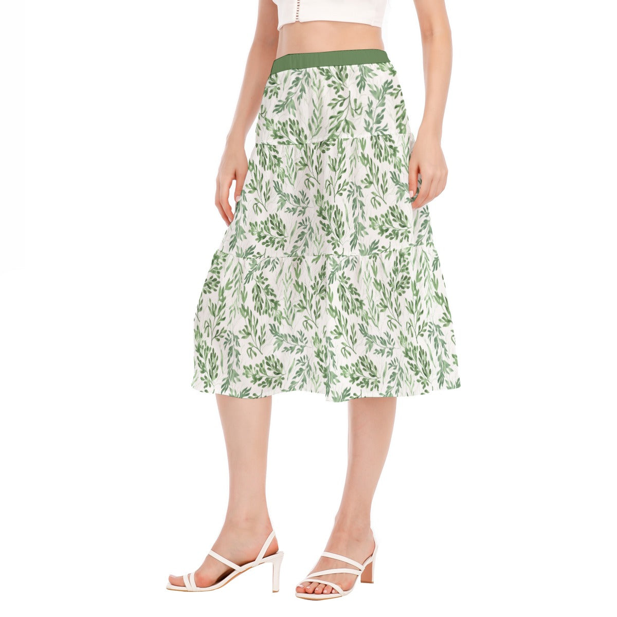 Bohemian Wild Floral Printed Women's Pleated Chiffon Skirt - Adore India   