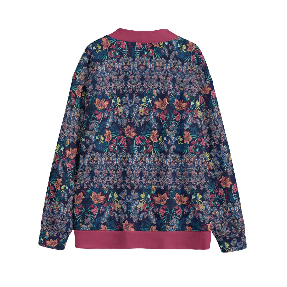 Bohemian Paisley Elegance Knitted Jumper Sweater Cardigan