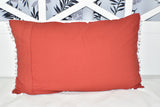 Silk Vintage Kantha Pompom Pillow Cover 3