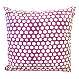 Purple Polka Dot Block Print Canvas Cotton Cushion Cover Pillow 2Pcs