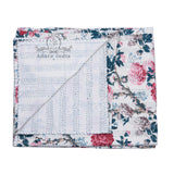 Magical Flower Printed Cotton Kantha Quilt Bedspread Throw