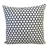 Black Polka Dot Block Print Canvas Cotton Cushion Cover Pillow 2Pcs