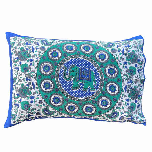 Good Luck Elephant Mandala Pillow Case