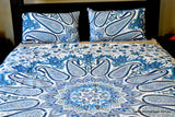 Bohemian Paisley Blue Mandala Duvet Set