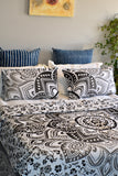 Passion Black and Grey Ombre Mandala Doona Cover Set