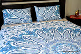 Bohemian Paisley Blue Mandala Duvet Set