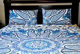 Bohemian Paisley Blue Mandala Duvet Set