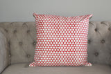 Red Polka Dot Block Print Canvas Cotton Cushion Cover Pillow 2Pcs
